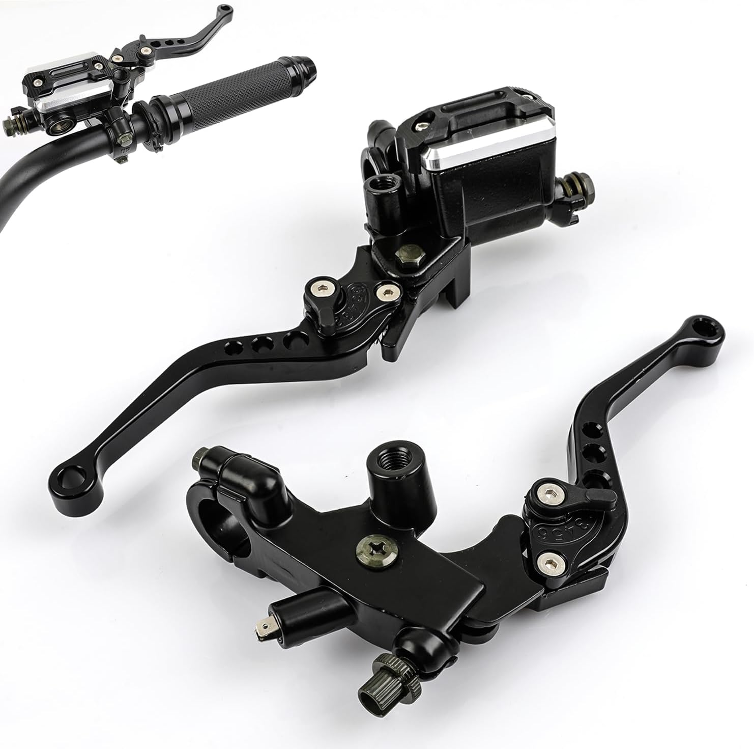 DREAMIZER Motorcycle Clutch Lever Universal Brake Handle Adjustable Short Compatible with 7/8" 22mm Handlebars for Hydraulic Brake Systems