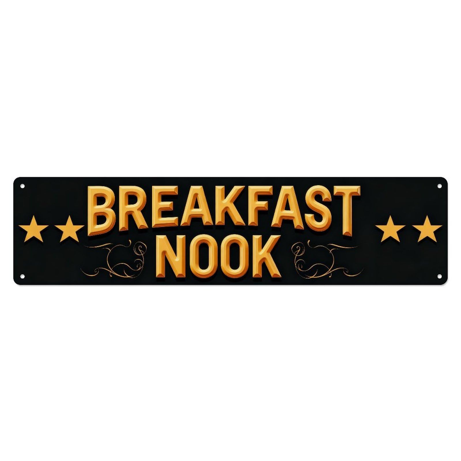 Breakfast Nook Star Pattern Design Metal Tin Sign Plaque