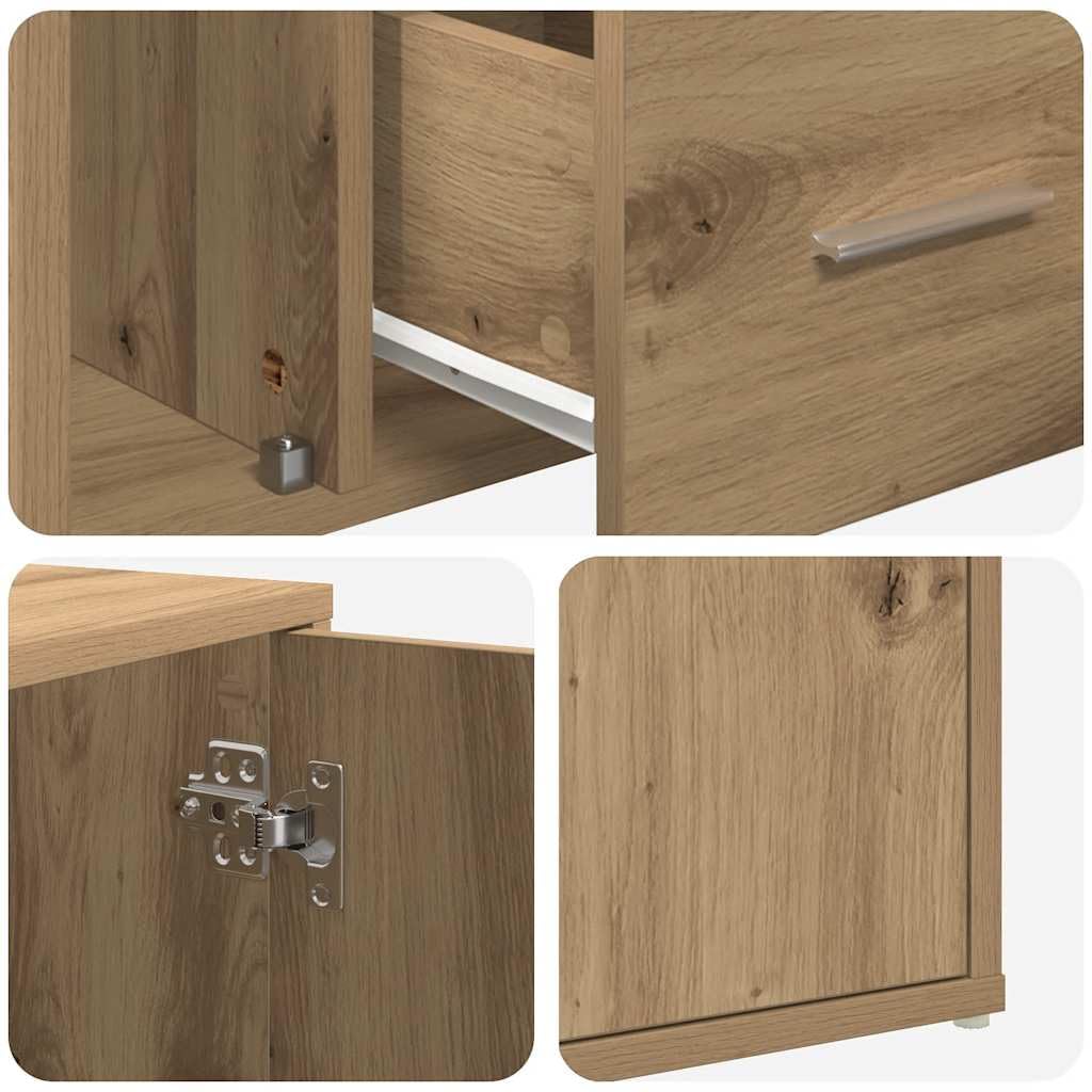 vidaXL Armoire d'angle chêne Artisanal 200x40x45 cm Bois d'ingénierie