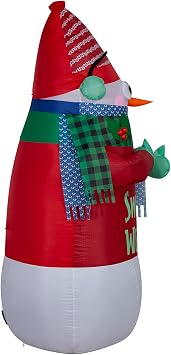 Gemmy AIRBLOWN Inflatable THE Original Blow UP Holiday Decor 6 FT Shivering Snowman Christmas Inflatables Outdoor Decoration