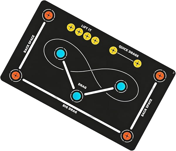 ホッケー ドリル マット - 滑り止めボール コントロール スポーツ トレーナー、フィールド ホッケー トレーニング機器 | ドリル マット屋外ホームジムクラブ愛好家女性男性初心者のためのプロフェッショナルスティックハンドリングパッド - 1