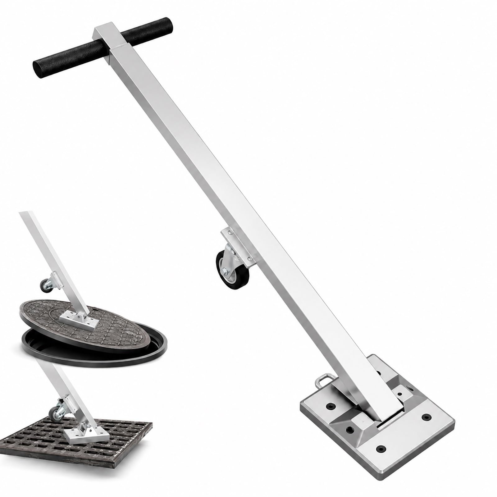 Sollevatore Magnetico Per Chiusini Da 595 Libbre, Maniglia Telescopica | Estrattore Per Coperchi Per Fognature Per Carichi Pesanti, Magnete Al Neodimio Da 270 Kg, Corpo In Lega Di Alluminio