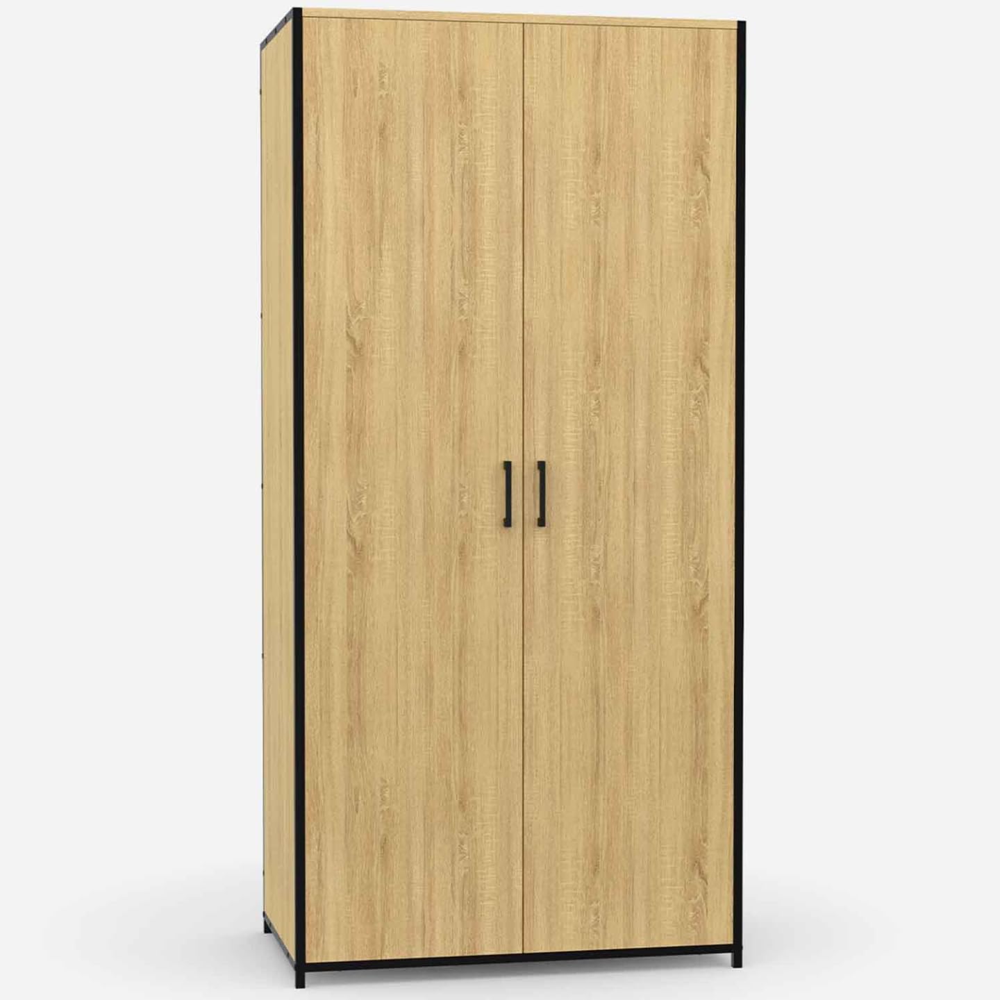 IDMarket - Armario de 2 puertas Detroit armario de 80 cm con estantes de almacenamiento de gran capacidad, diseño industrial