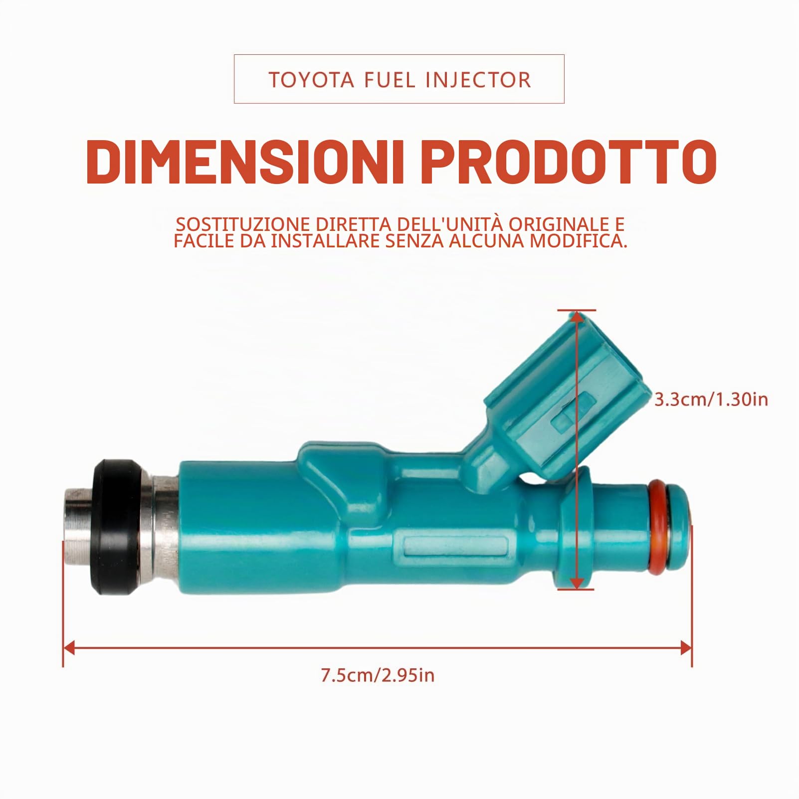 4 x iniezione Fuel Injector per Toy-ota Yaris Vitz 1,0 l 1,3 l 1999-2005 23250-23020 Iniettore carburante