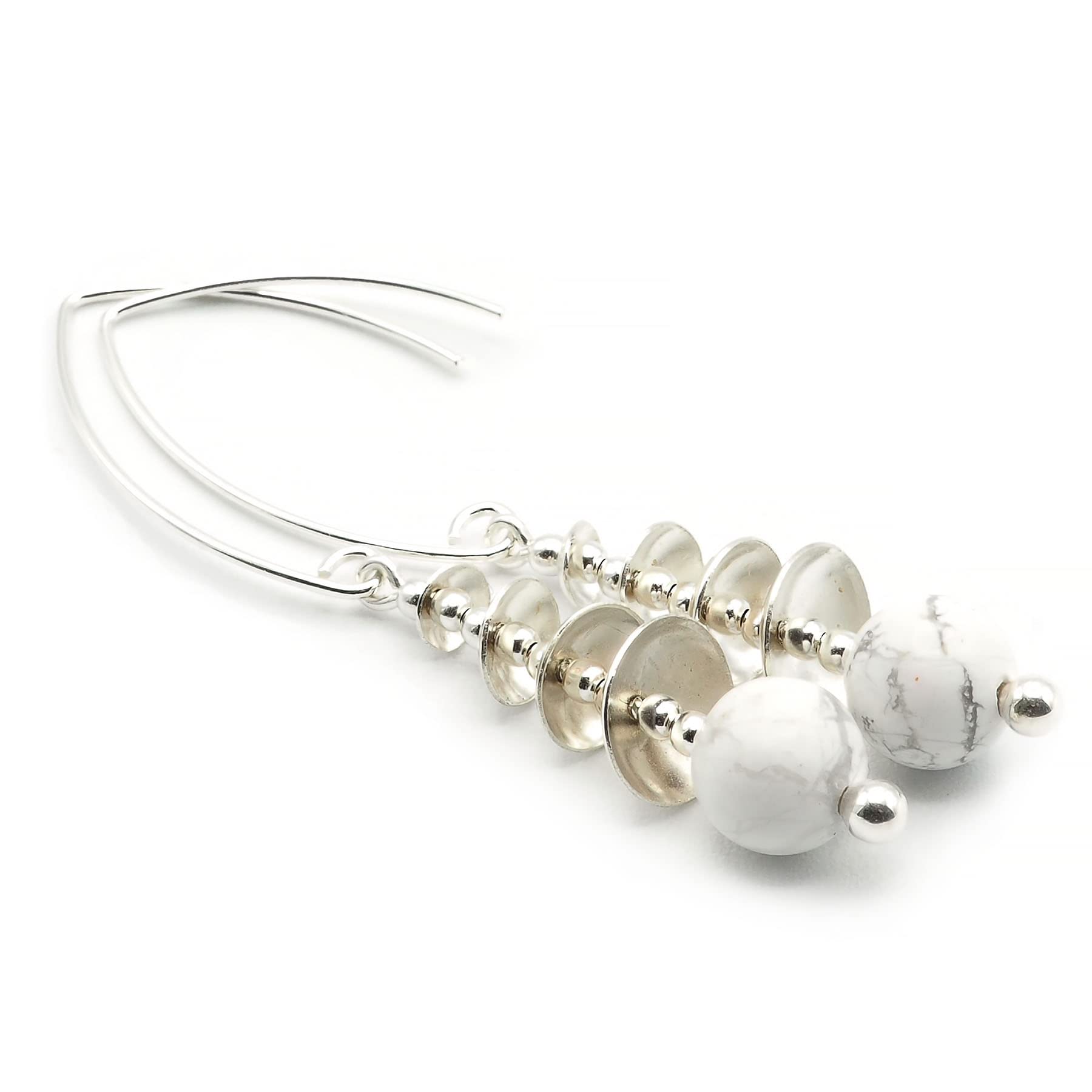 Pendientes Howlita y Plata 925