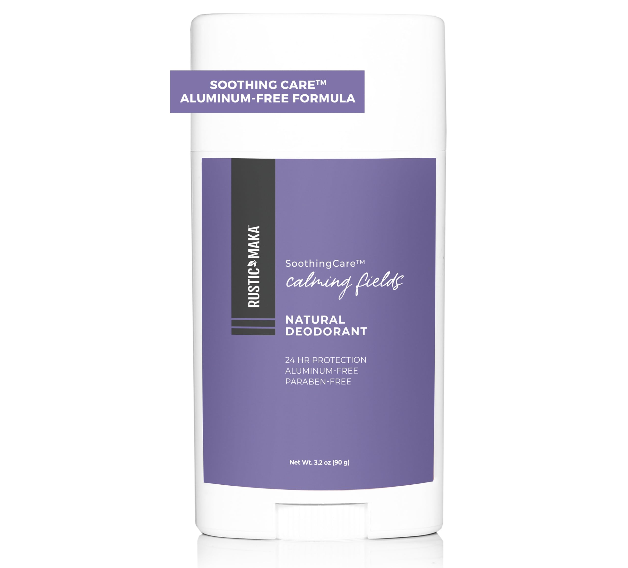 Rustic MAKA Natural Deodorant | Calming Fields | Aluminum-Free & Paraben-Free | Baking Soda-Free & Cruelty-Free | Odor-Neutralizing with Lavender + Mint | For Women & Men