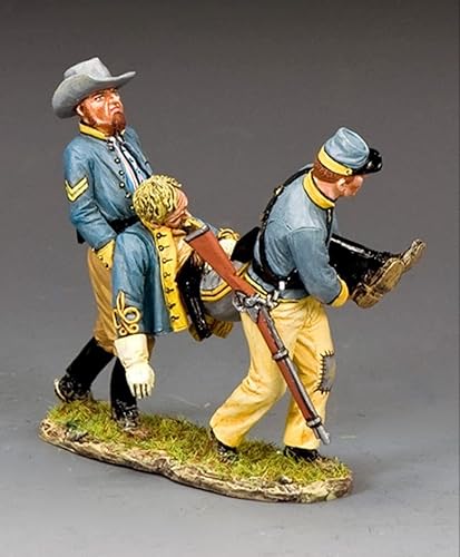 King & Country Toy Soldiers Guerra Civil Americana CW113 Confederado Llevando Herido 130 Escala Peltre