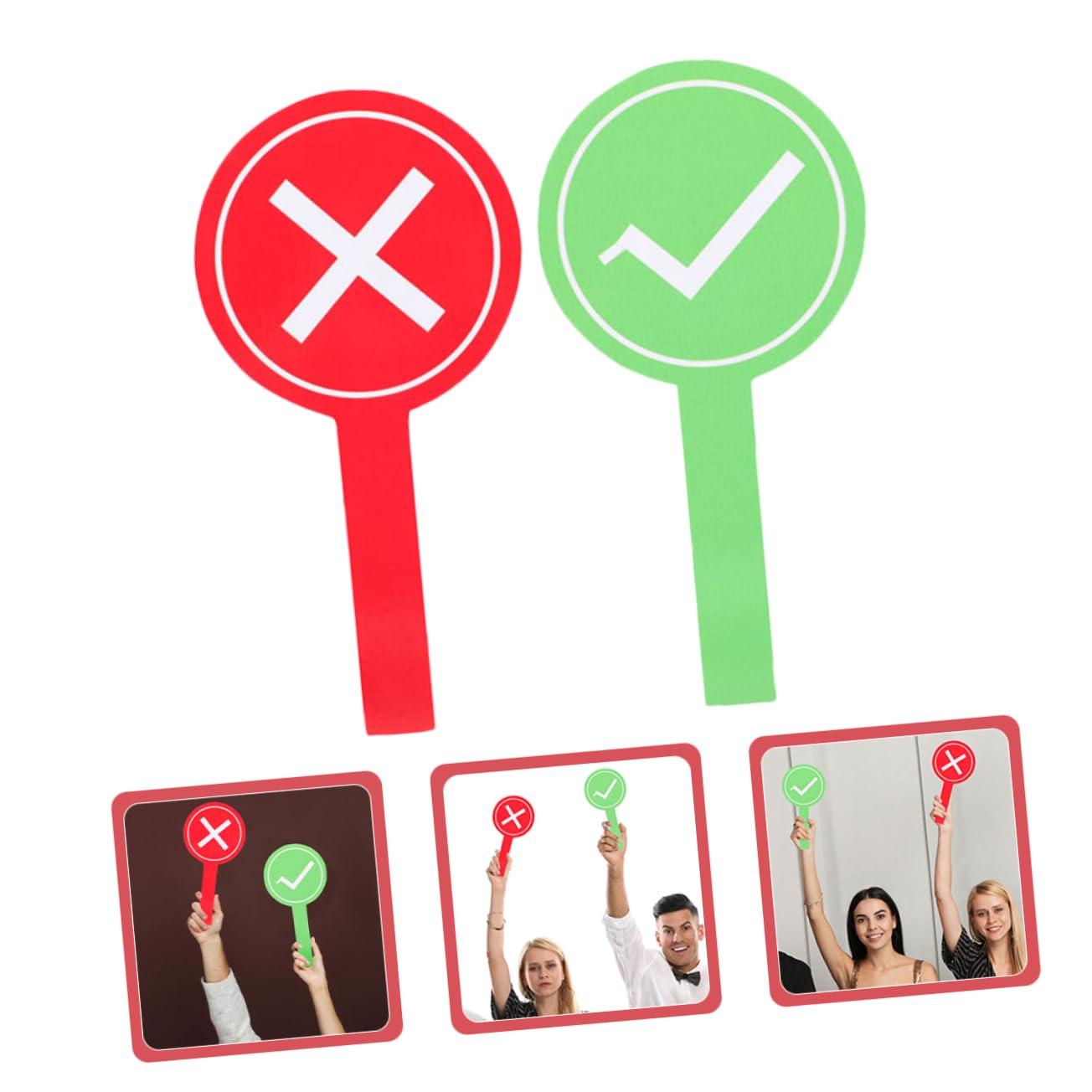 Operitacx 30pièces Pagaies De Vote Colorées Pour Classe Accessoires De Vote Manuel Pour Enseignants Et Jeux Éducatifs