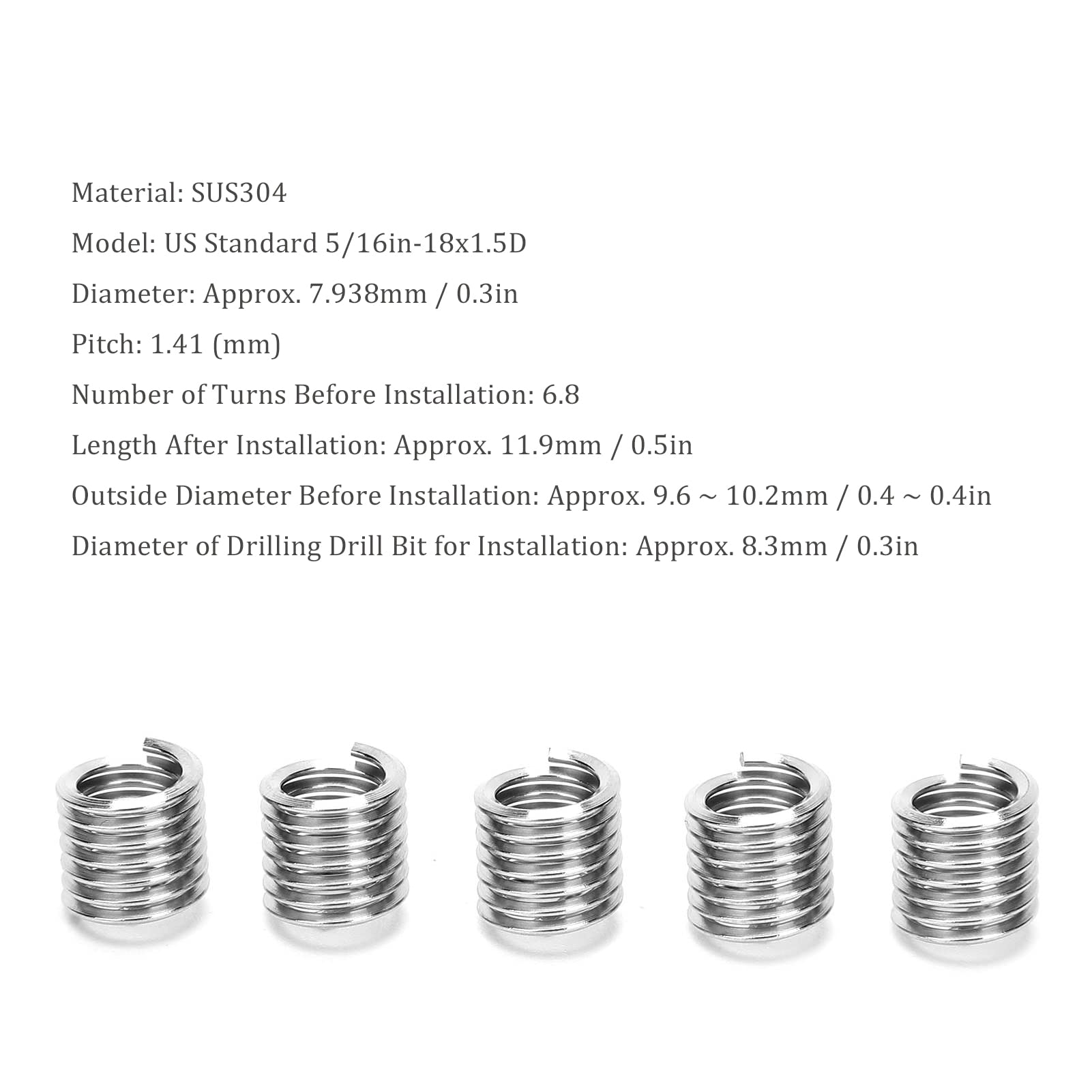 Stainless Steel Helicoil Inserts Helicoil Inserts, 41 OFF