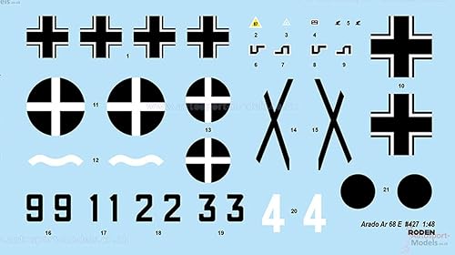 Miniatura 2 de ROD427 148 Roden Arado Ar 68E Kit de construcción de modelos