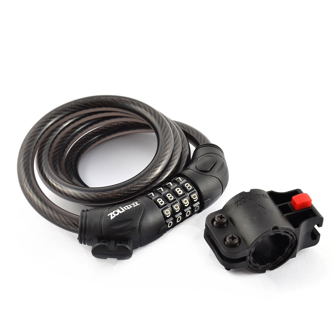 QWORK® 2 pezzi lucchetti cavo, con combinazione a 3 cifre, cavo retrattile da 77 cm per bagagli