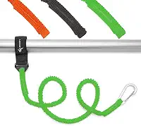 Coleira de remo de caiaque, coleira de caiaque, cordão de remo de caiaque, correia enrolada extensível, acessórios de pesca para caiaque e pás
