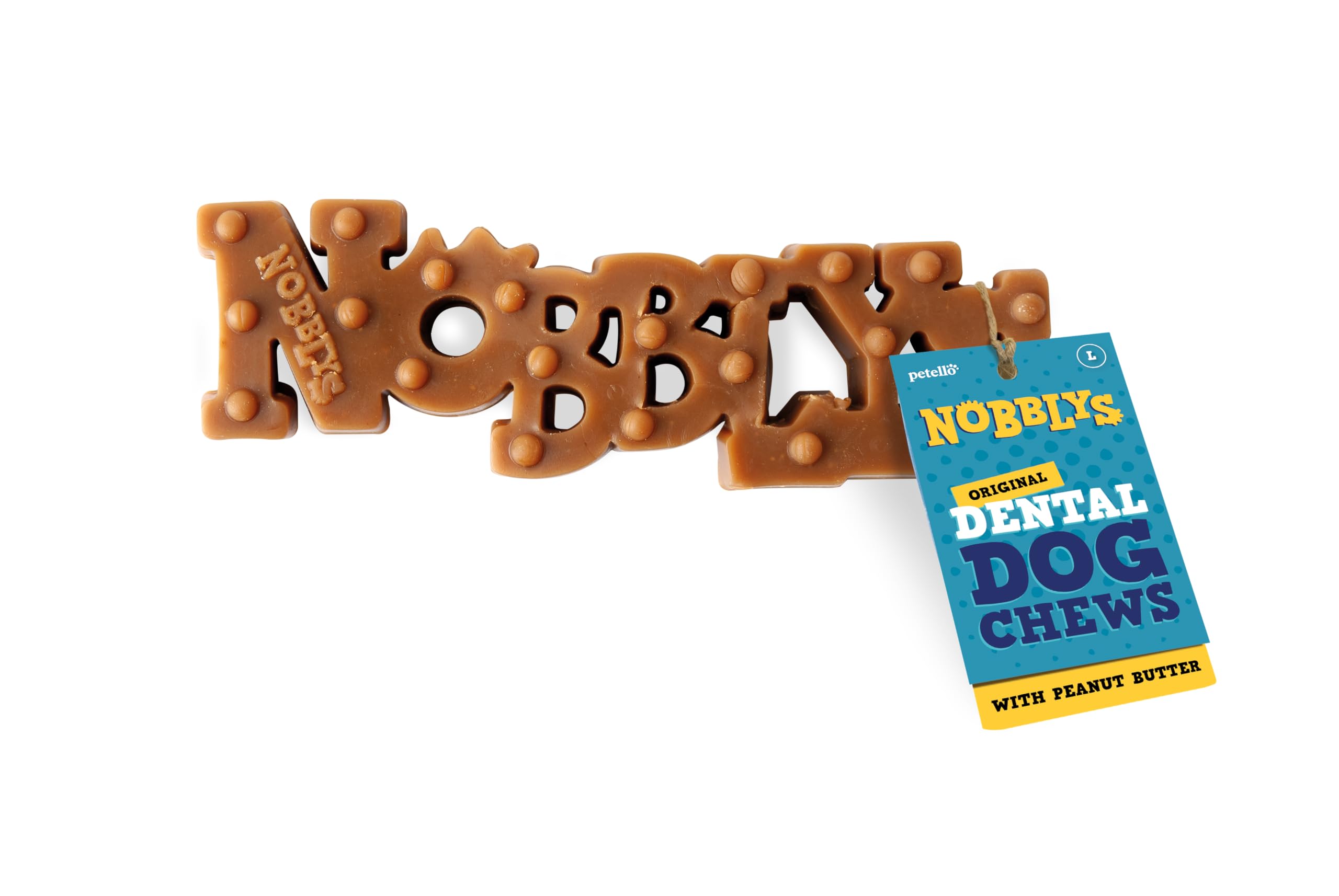 Nobblys Dog Treat Dental Chew Natural Treat For Dogs Dental Sticks Long Lasting Vegetarian Peanut Butter Chews, 24 x 60g - Image 2
