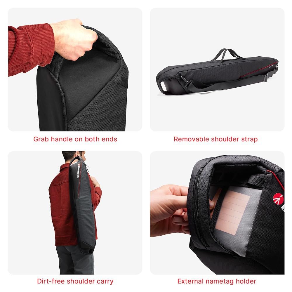 Manfrotto Pro Light Tripod Bag 69, Gepolsterte Tasche für Stative bis 69 cm, Verstärkter Schutz, Schultergurt, Doppelgriffe, für Foto & Video