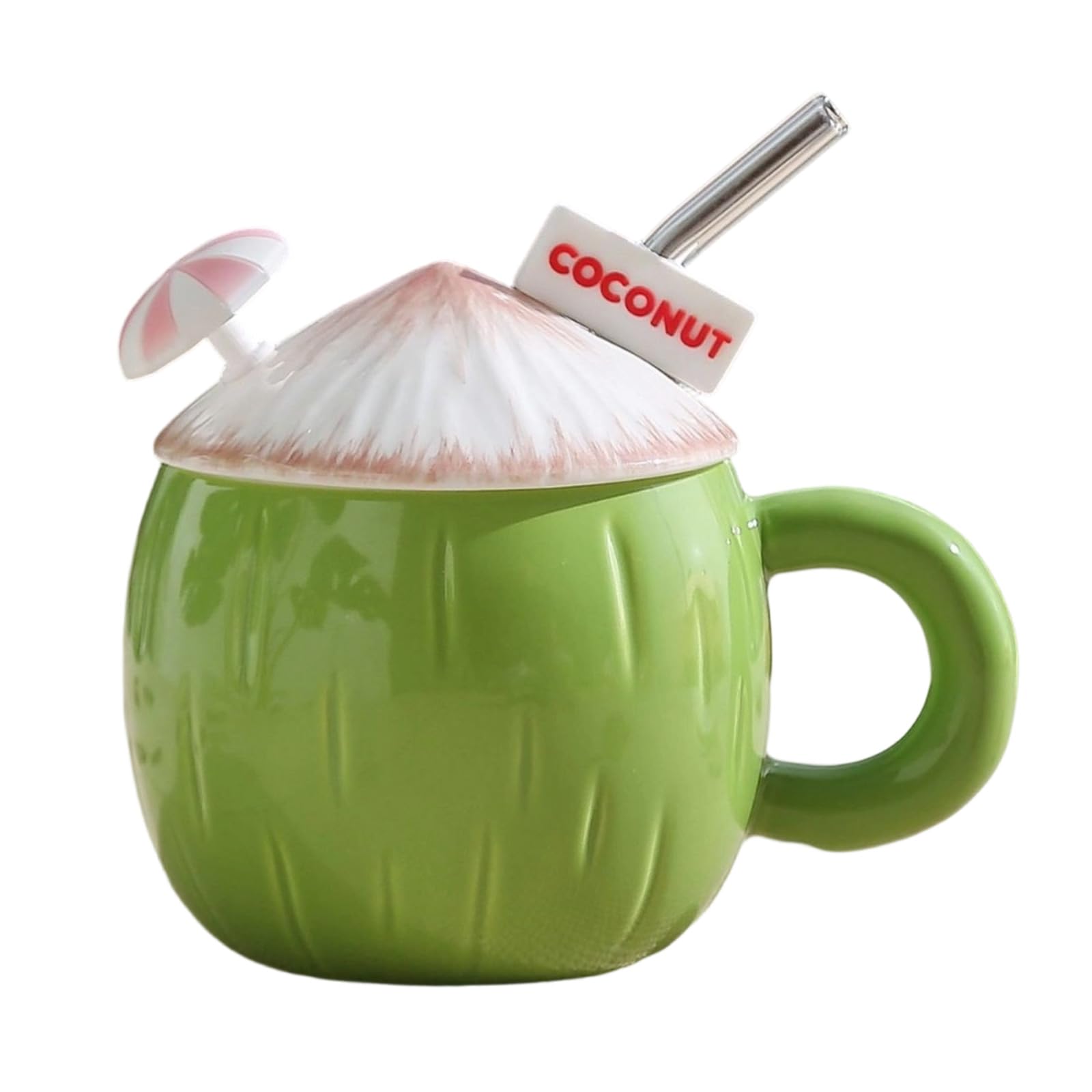 MALSSE Ceramic Mug Coconuts Shape 500ML Capacity Drinking Cup Suitable for Easy Maintenance and Long Term Use in Daily Fashion Coffee Cup