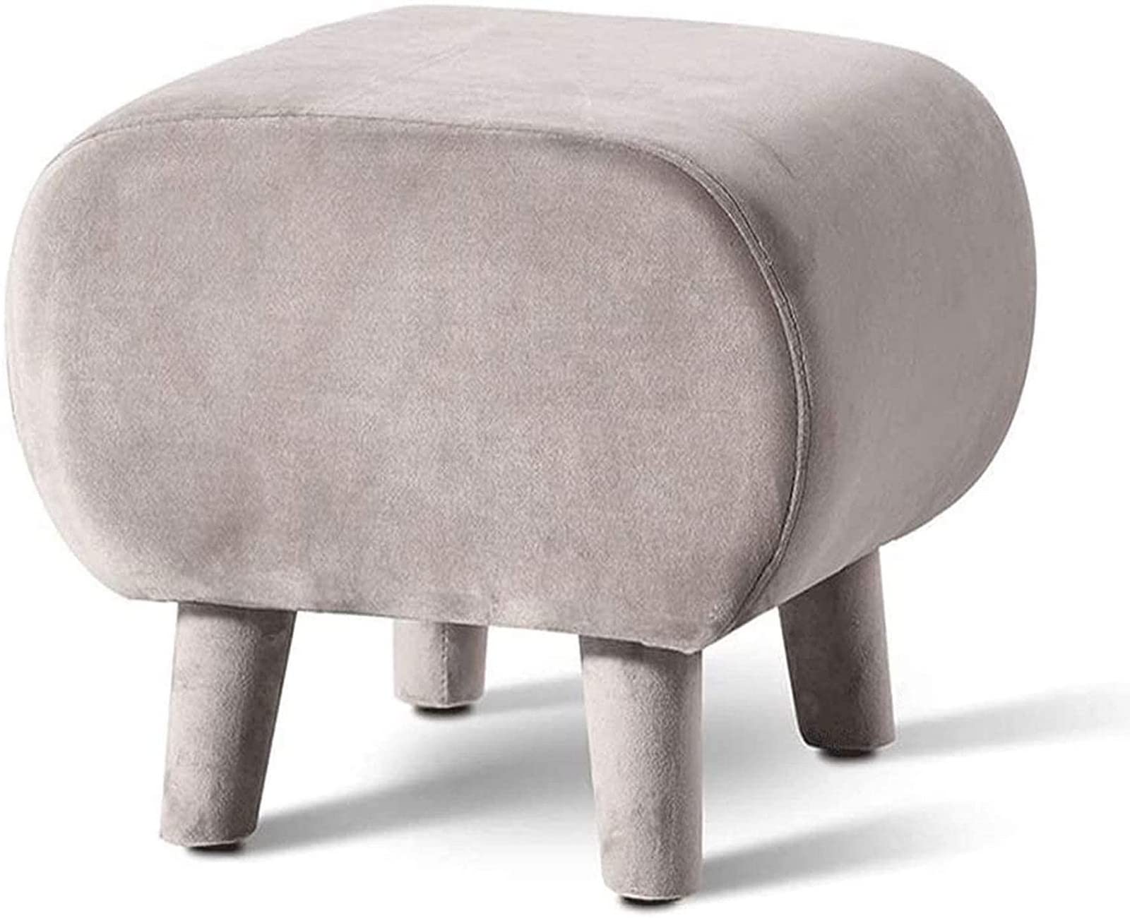 Sofá taburete reposapiés elegante tapizado en terciopelo para dormitorio