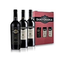 Sant’Orsola – Vino Rosso Confezione Regalo, Chianti D.O.C.G., Montepulciano D.O.C., Nero d’Avola D.O.C., Gusto Secco e Intenso, 3×750 ml