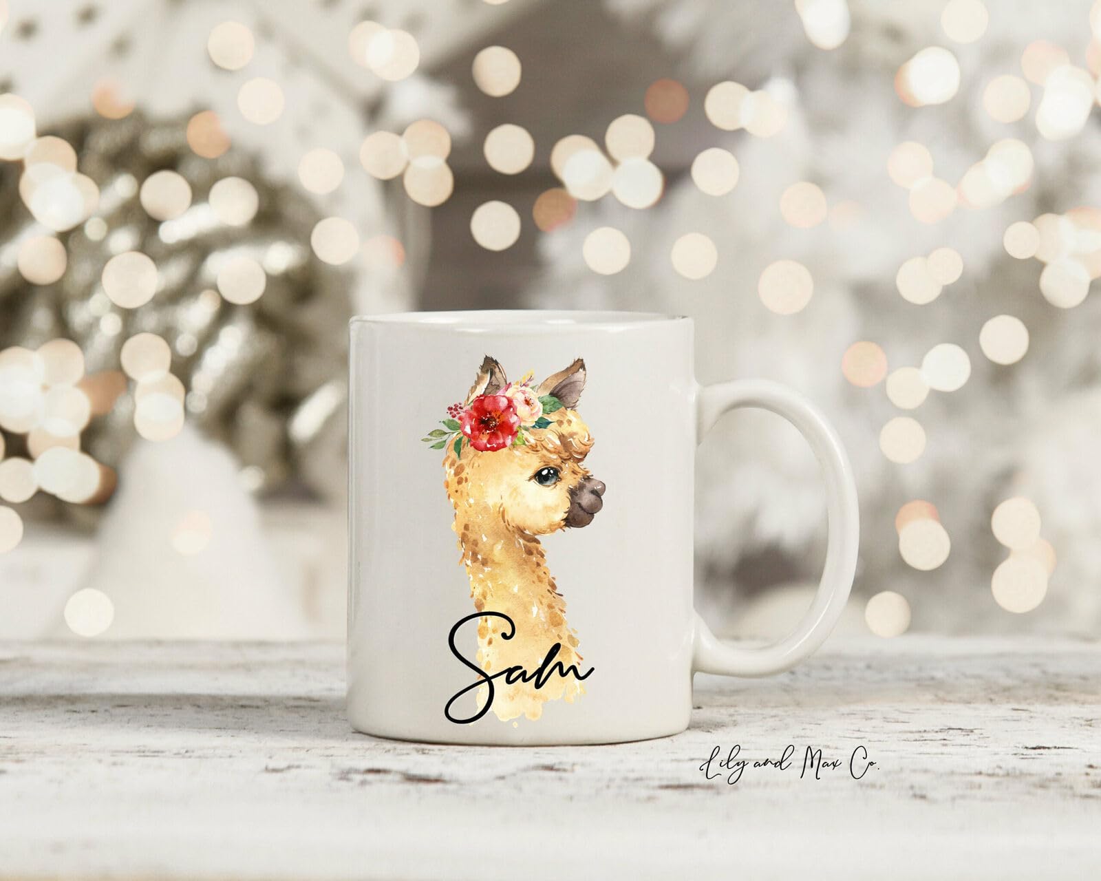 KALIDHAR Llama Mug Christmas Gift Mug Ceramic Mug Llama Wild One Personalized Mug Printed Coffee and Tea Ceramic Mug- 320 ML Ceramic Coffee Mug 1189