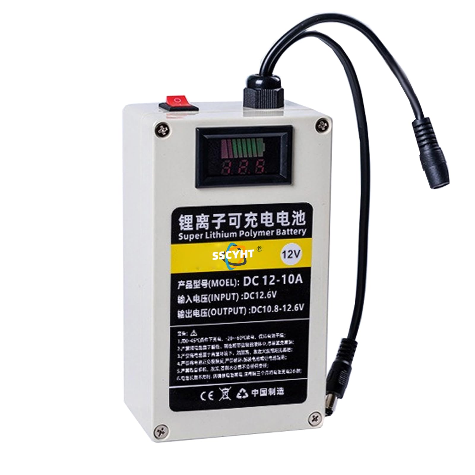 Tragbarer Lithium-Akku 12V 10,4Ah 12Ah 20Ah 30Ah 40Ah 50Ah LiPo-Akku mit BMS für 12-Volt-Motoren, Ersatzteilset