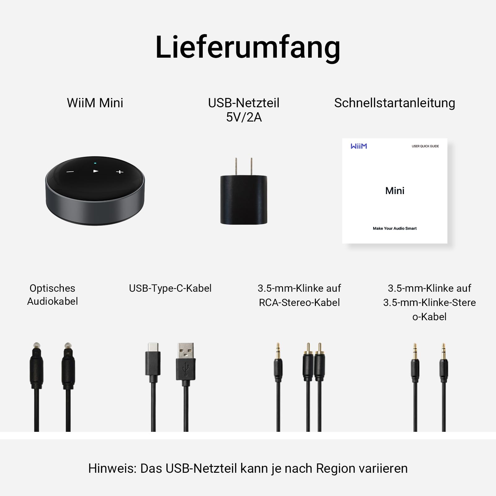 WiiM Mini AirPlay 2 Wireless Audio Streamer Multiroom Stereo Vorverstärker Hi-Res Audio