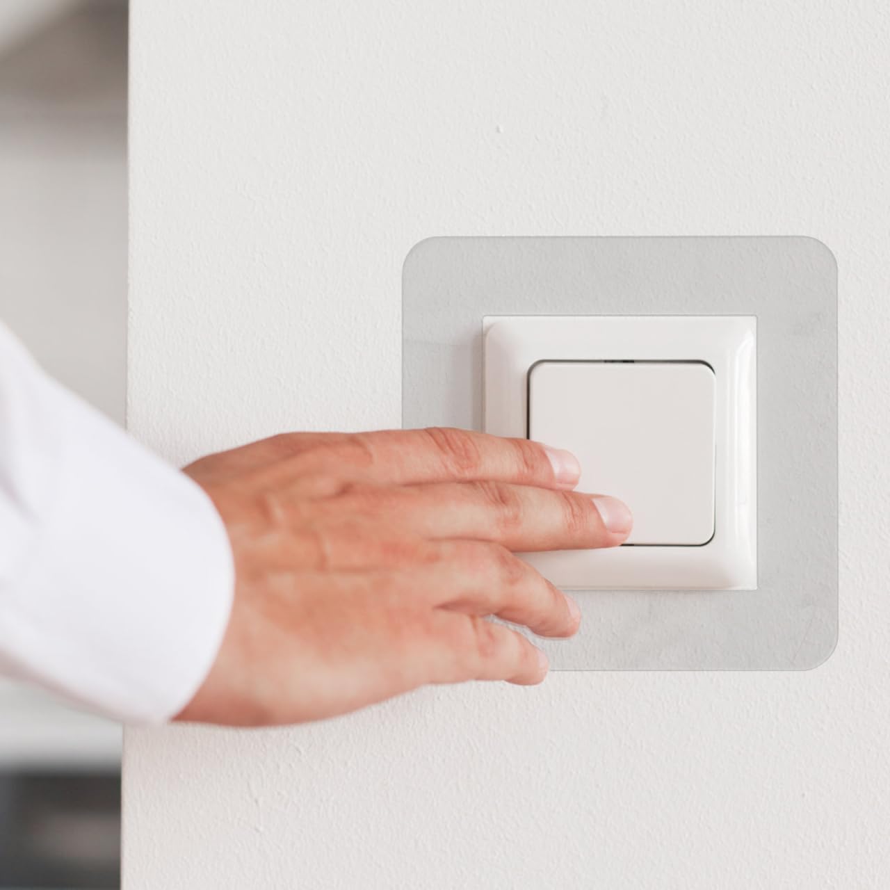UKCOCO 5 Piezas Cubierta Protectora para Interruptores: Placas Acrílico Transparentes Elegantes y Prácticas - Para Pared, Enchufes, Dormitorio y Salón, Fácil Montaje y Contra Suciedad