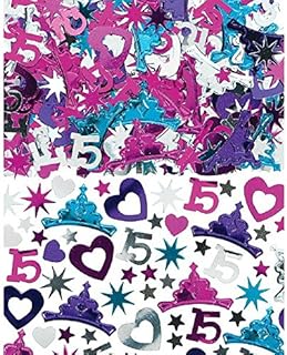 amscan Elegant Mis Quince AÃ±os Mega Value Pack Confetti Birthday Party Decorations (1 Piece), Multi Color, 2.5 oz..