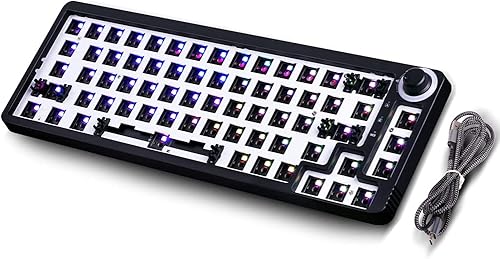 La caja de conexiones programable intercambiable en caliente GK68 RGB se puede reemplazar con interruptor de kit de teclado mecánico de bricolaje