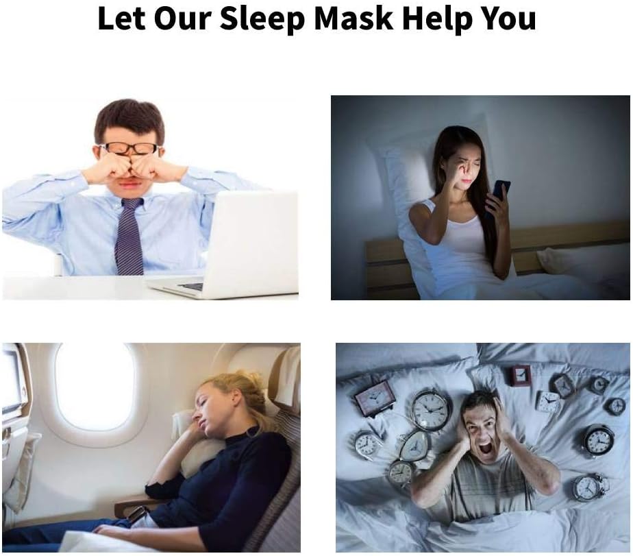 Eyes Heating Pad, Grey Electric USB Sleep Mask, 4 Temperature & Time Settings, Adjustable Head Strap, Reusable Ice Gel Pack