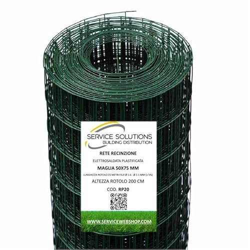 Rete Metallica Elettrosaldata Plastificata Verde – Recinzione Giardino/Orto/Animali – Rotolo