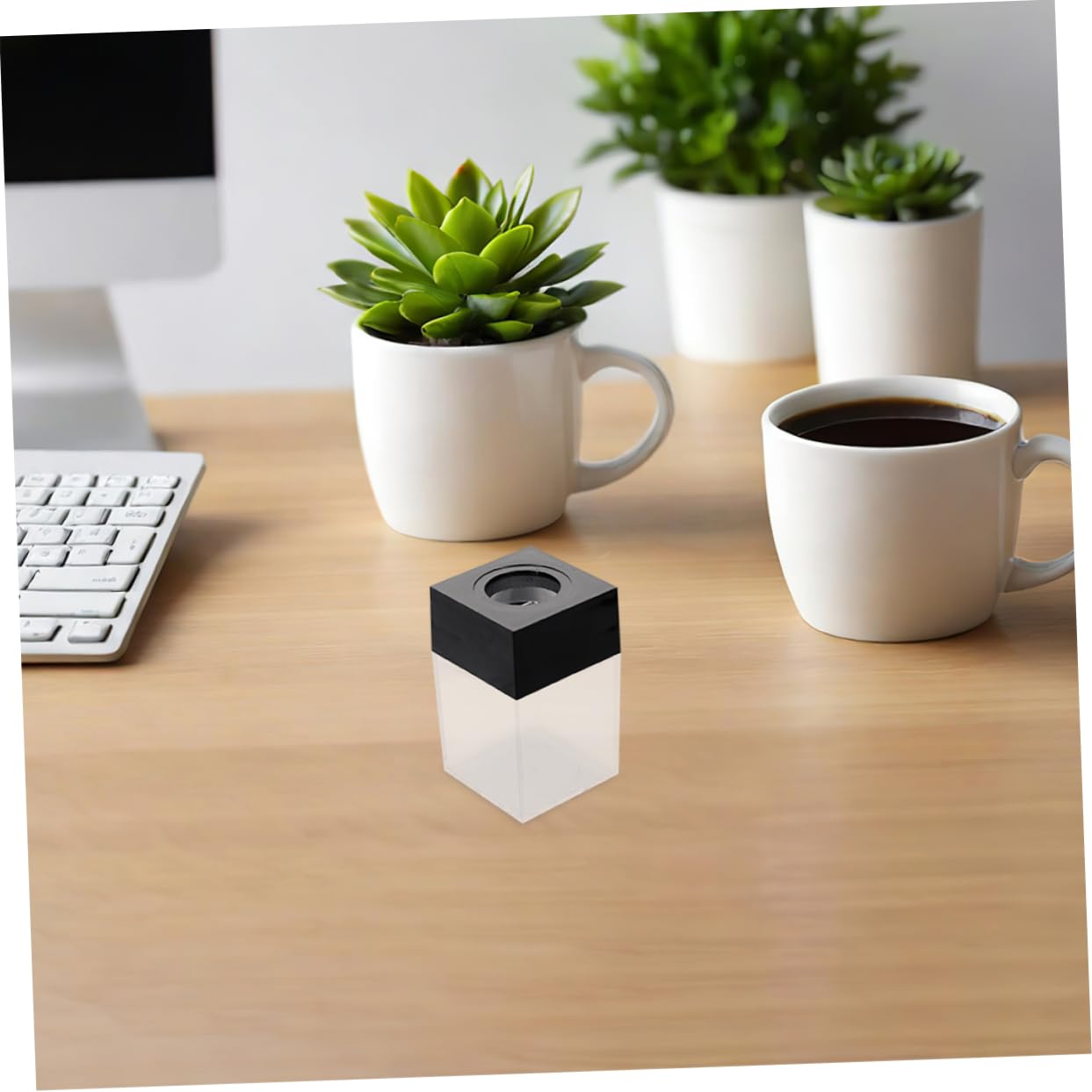 EXCEART 12 Piezas Caja de Clips Magnéticos de Organizador de Escritorio de Plástico para Clips de Oficina Soporte Magnético para Magnetico Uso Hogar o Trabajo