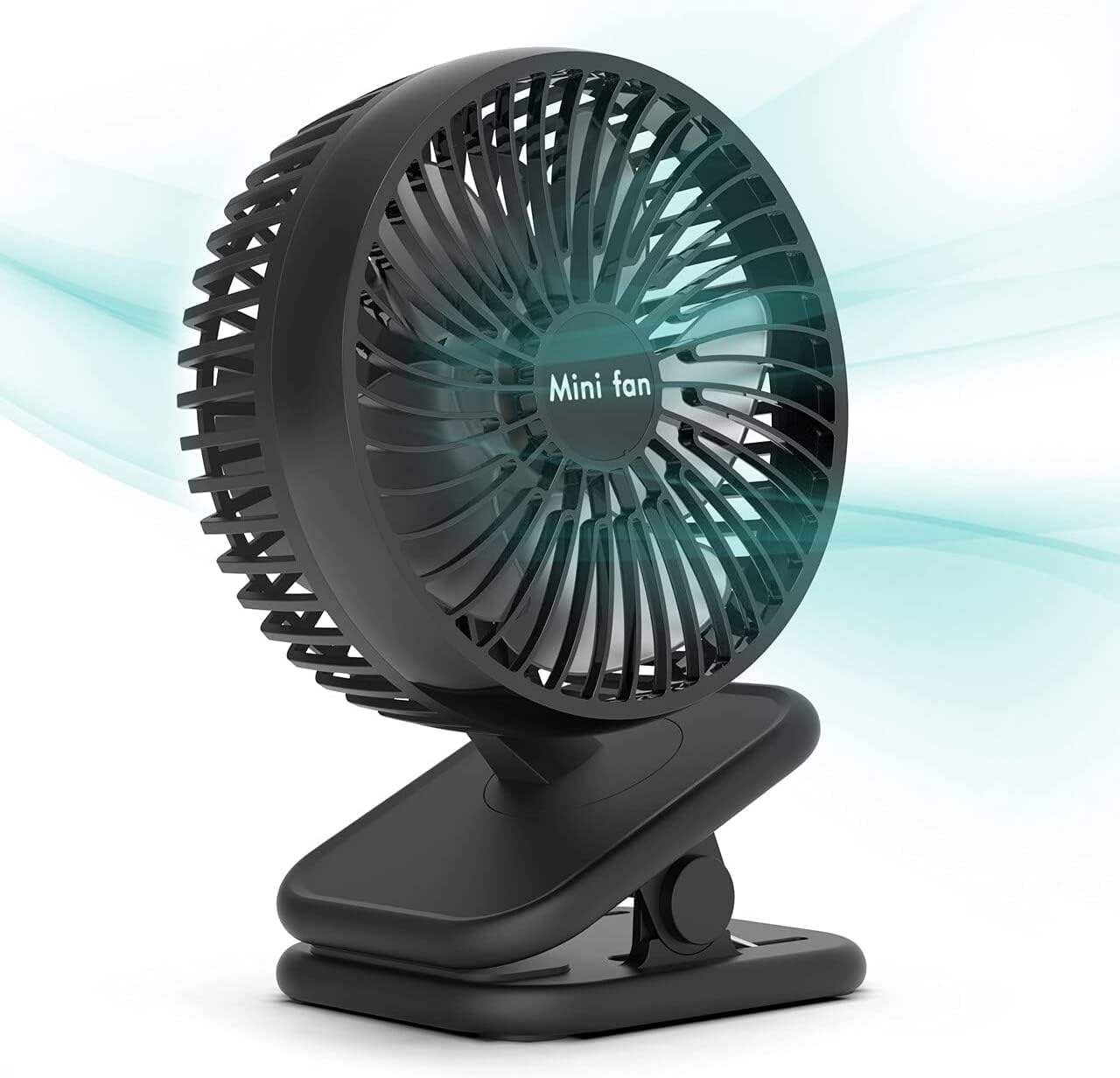 Portable Misting Fan, 10000mAh Rechargeable Battery Operated Mister Fan with Clip, 8'' Outdoor Misting Fan for Golf Cart Patio, 3 Speeds Spray Fan with Timer Hook for Home Office Camping RV Car Truck
