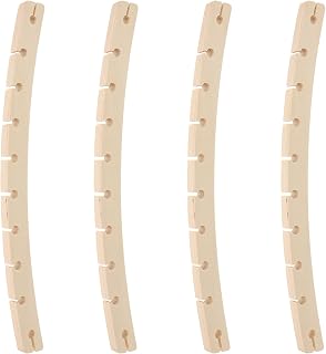 TEHAUX 4pcs Hammock Wooden Curved Bar Anti Tip Detachable for Outdoor