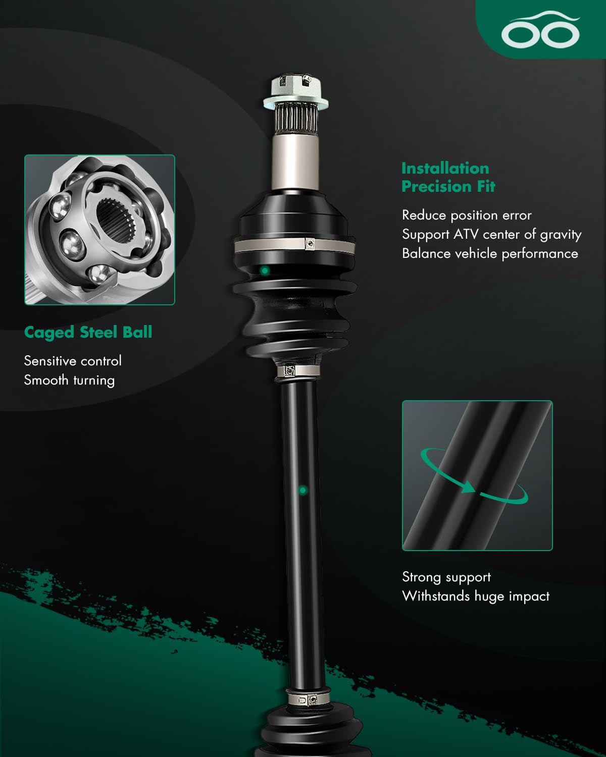 SCITOO CV Axle Shaft Assembly Front Left Fits for Arctic Cat 1000/700/650/400/500/550, for 0502-813 1502-345 1502-873