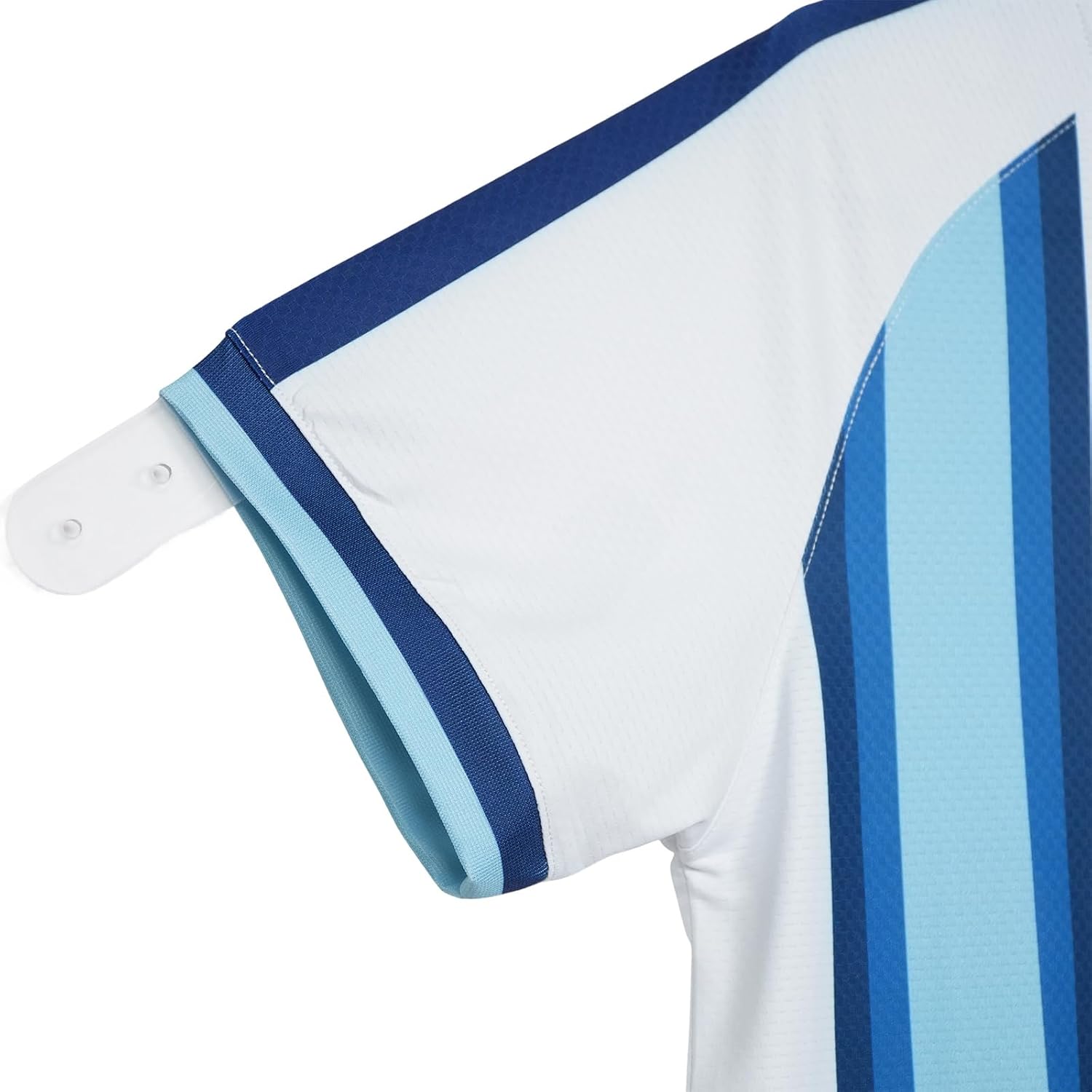 Argentina Flag Soccer Jersey for Men, Blue and White Striped, Short Sleeve, Sizes S to 2XL