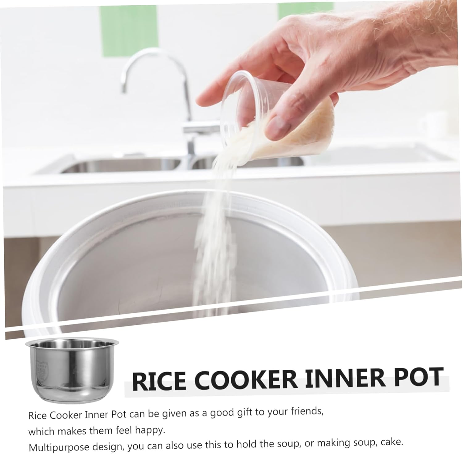 Rice Cooker Liner Instant Rice Cooker Rice Container Stainless Steel Rice Cooker Nonstick Inner Pot Rice Inner Cooking Pot Electric Rice Inner Tank Electric Cooker Supply Rice Pot