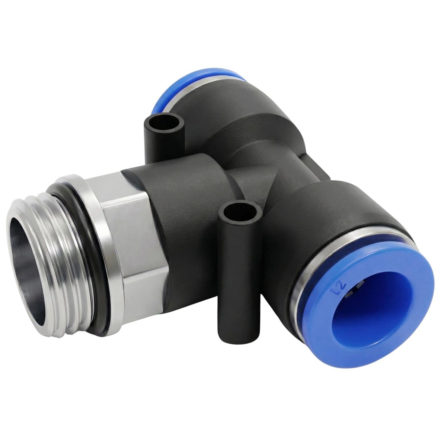 Conector neumático push-in Lumonic de 12mm con rosca exterior en T