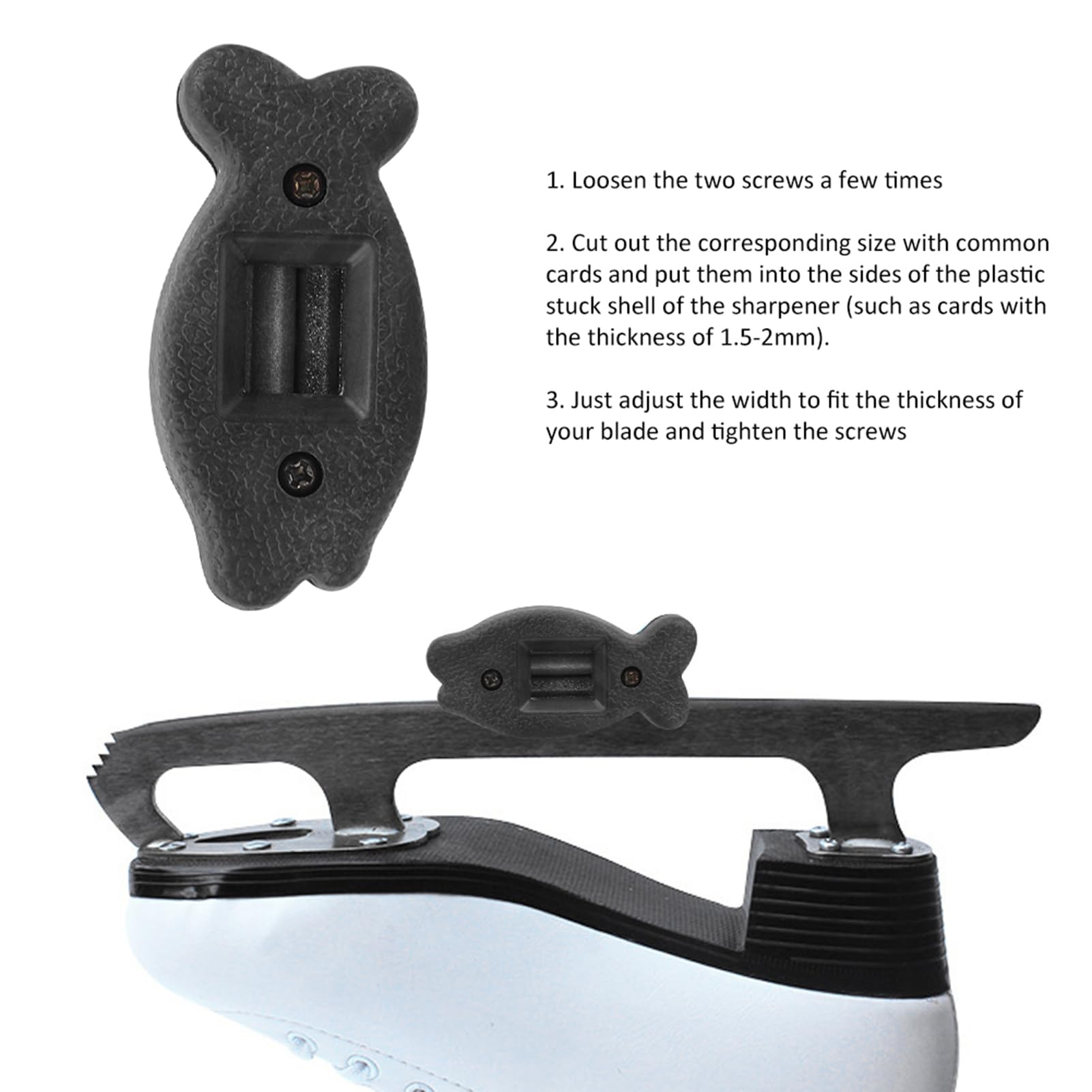 Affûteuse de Patins à Glace, Affûteur Manuel de Lames de Patins à Glace Affûteuse de Couteaux de Patins à Glace Outil D'affûtage de Patins à Glace avec étui Portable pour Hockey sur Glace