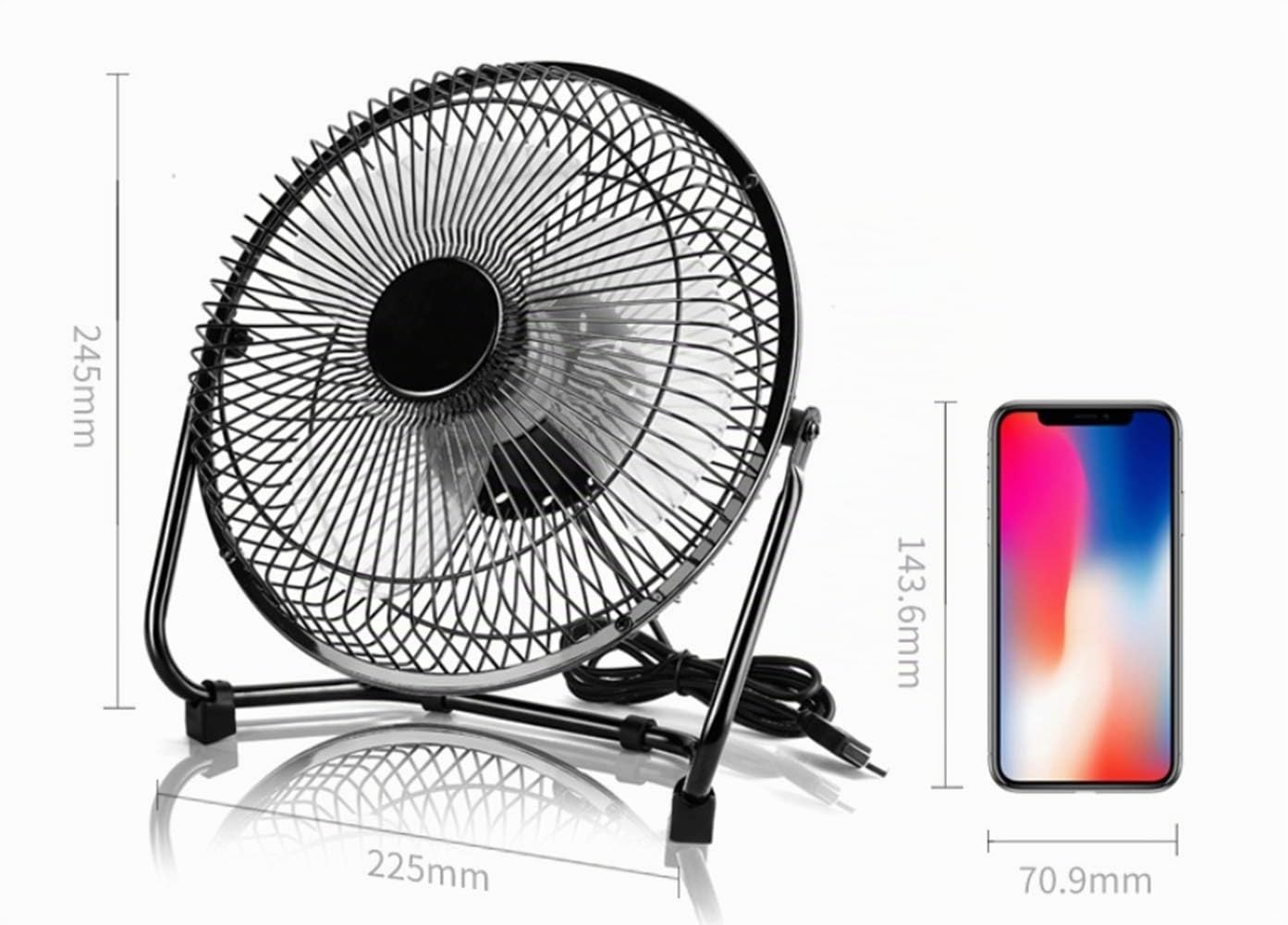 DAYISS Mini Ventilateur de Bureau - connexion USB - 8 Pouces - Alimenté par USB - Silencieux - 2 Modes