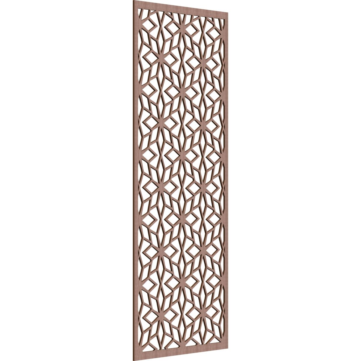 33 3/8"W x 84 3/8"H x 3/8"T Lake Decorative Fretwork Wood Wall Panels, Walnut