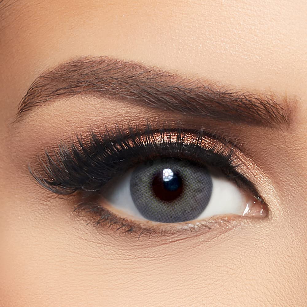 Layala by eyewa - Pack of 2 Colored Contact Lenses - Color Sage Gray - 3 Months Replacement Eye Lenses - Unisex contact Lenses - Available in Plano & All Powers