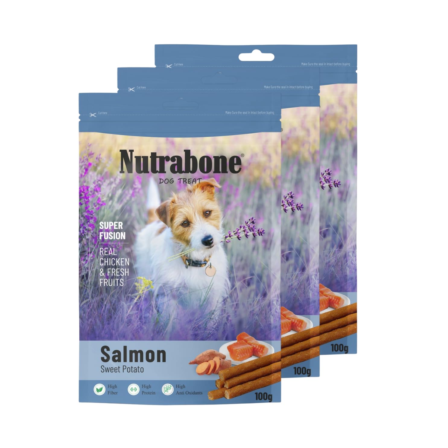Nutrabone Salmon & Sweet Potato (Pack of 3) Dog Treat, Highly Nutritional & Digestible, Suitable for All Dog Breeds, Easy to Digest, No Artificial Flavors Added-100g Each (B0C5N37R14) Amazon Price History, Amazon Price Tracker