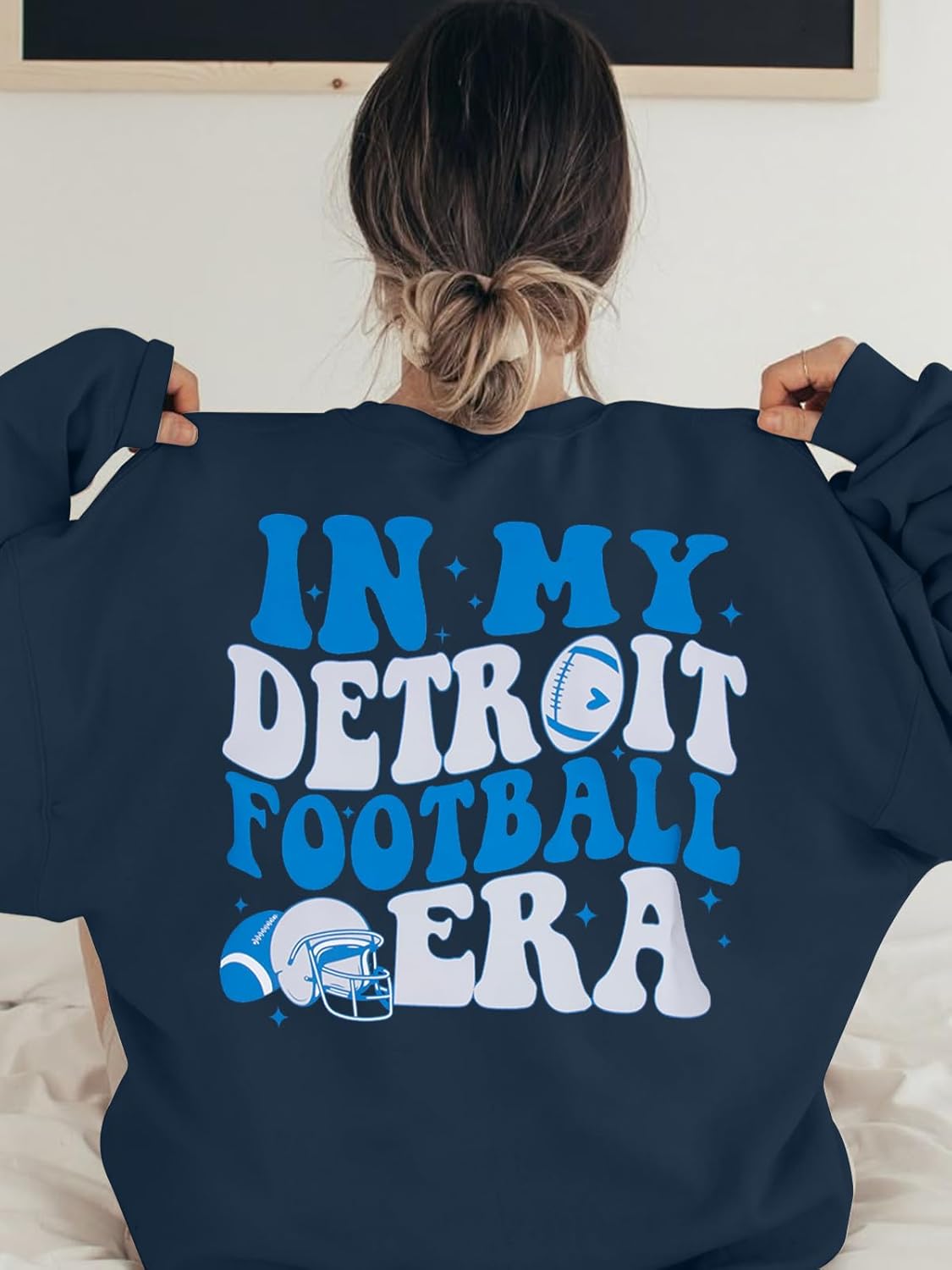 ASTANFY Womens Football Game Day Sweatshirt Football Shirt Crewneck Sweatshirt Long Sleeve Tops - Image 2