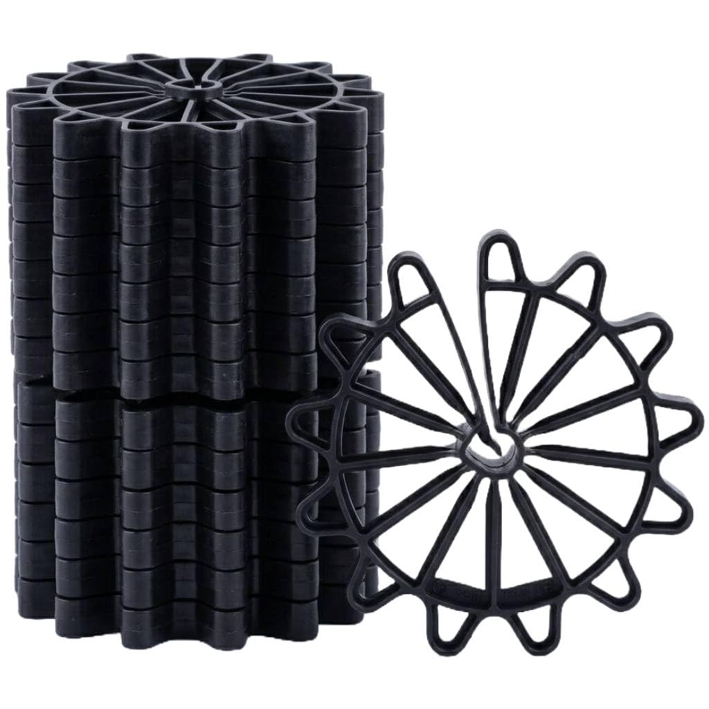 Circular Cartwheel Spacers - Vertical Concrete Rebar Spacers for Columns, Walls & Piles - Strong Plastic Reinforcement Clips - 25mm/30mm/40mm/50mm Cover (Cover 25mm, Bar Size 4-12mm, 50.0, Pack)