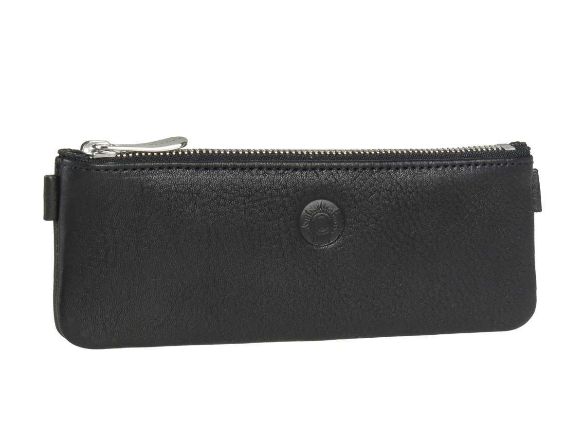Sonnenleder Stiftetui Federmäppchen Leder Stifteetui Stifttasche 16cm schwarz