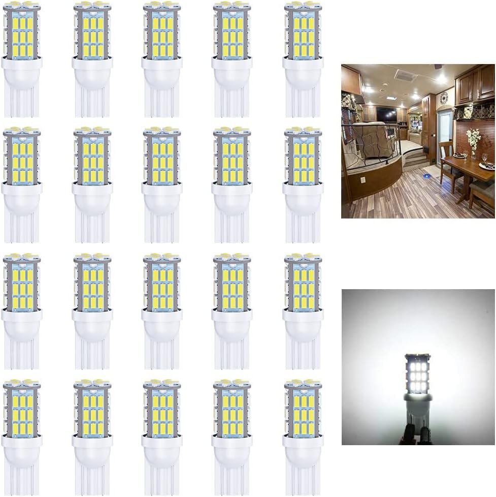 Antline T10 921 194 168 LED Bulbs Warm White 20Packs