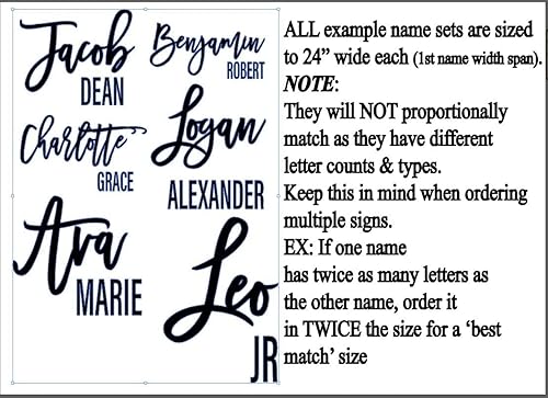 Miniatura 3 de Letrero de Madera Personalizado con Nombre Recortado, Letreros de Guardería para Bebé - Decoración de Nombre Personalizada, Recorte de Madera o