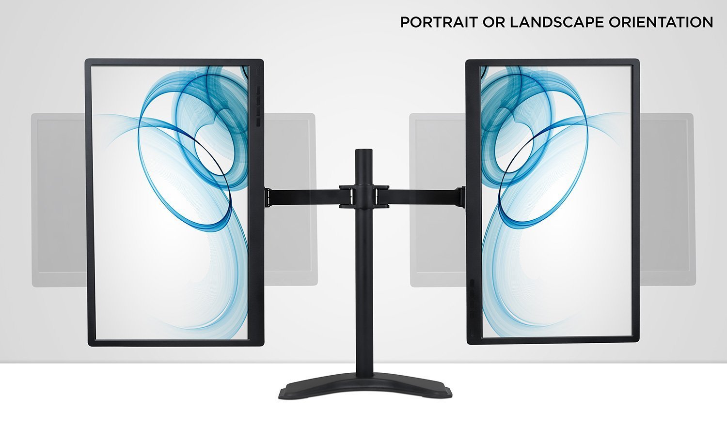 Techly Supporto da scrivania per 2 Monitor 13-27" con base