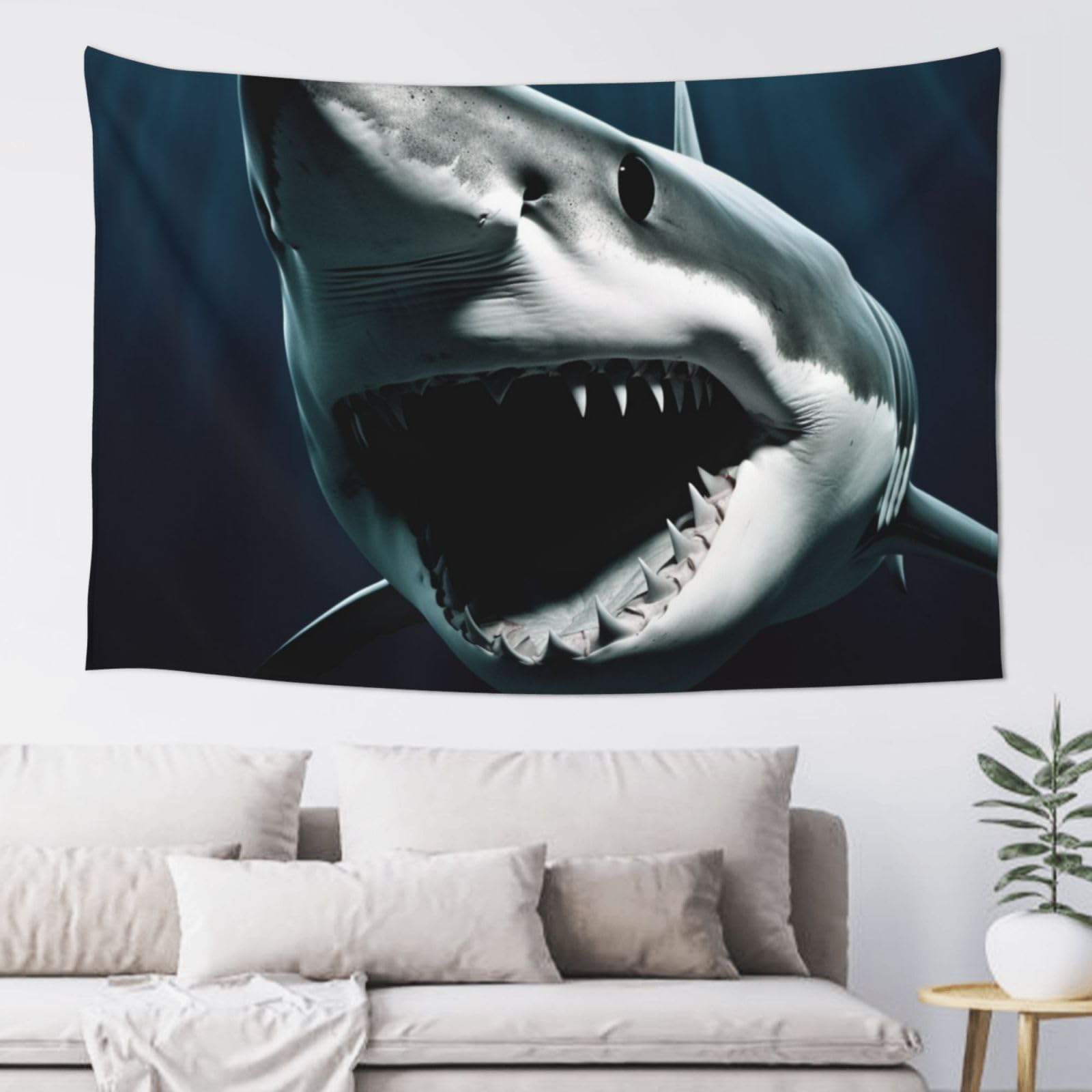 FodPand Shark Tapestry for Bedroom Aesthetic, Wall Hanging Tapestries Art Decor Backdrop Wall Tapestry for Dorm Living Room Funny Poster Party Banner Background 40" X 60"