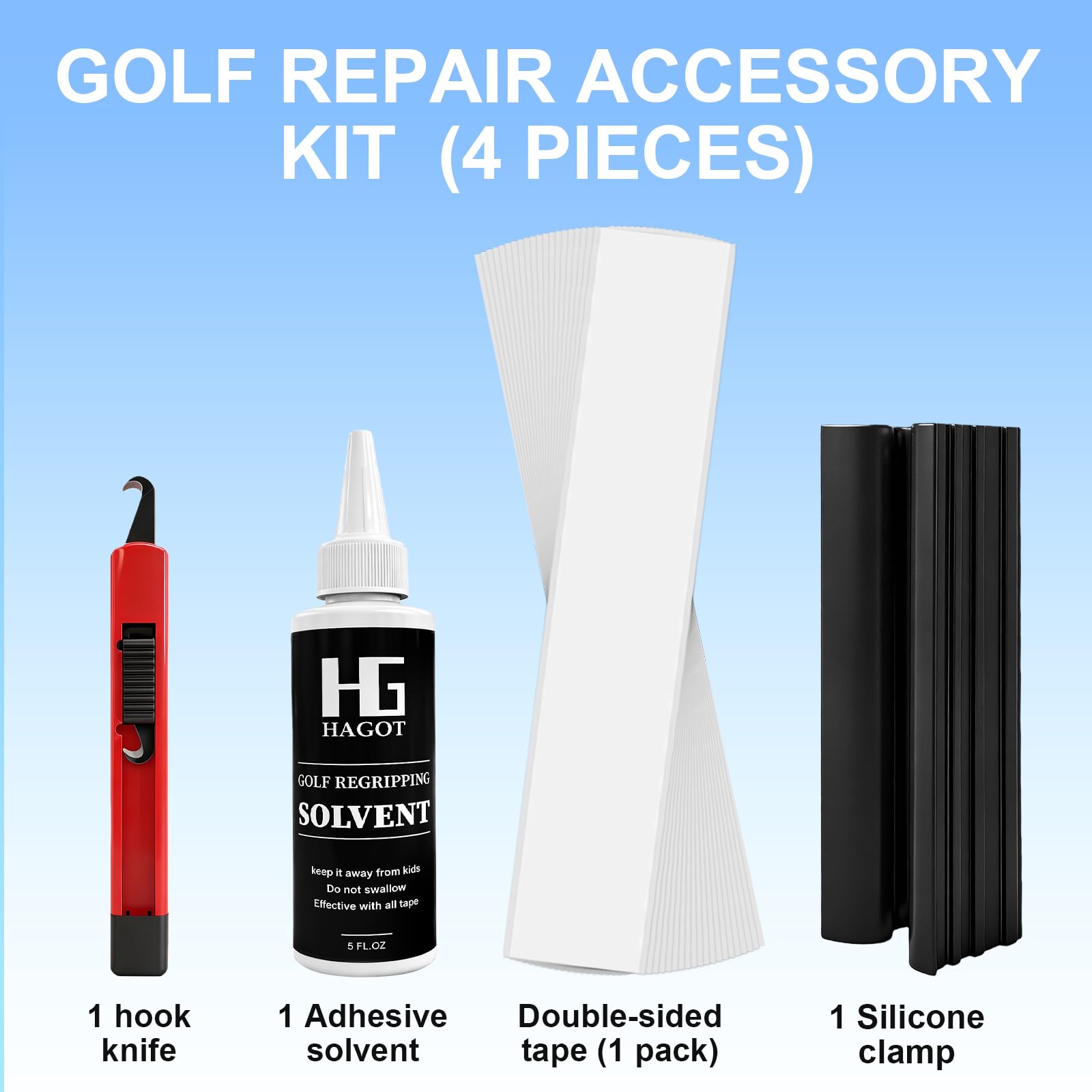 Zestawy naprawcze Premium Golf Grip, pełne zestawy do chwytania golfa, wysoka przyczepność, amortyzacja wstrząsów i antypoślizgowa, rozmiar uniwersalny