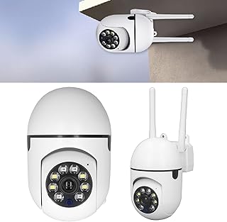 Naroote Security Camera Outdoor, Light Bulb Security Camera USB Bulb Security Camera 2MP 1920x1080 WiFi HD Night Vision Wall Mounted Outdoor Surveillance Camera